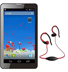 IKALL IK1 3G Calling Tablet with MP3/FM Player Neckband, Black