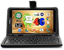 Ikall N4 Tablet with Keyboard, Black