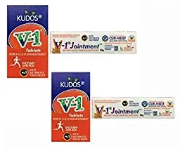 KUDOS AYURVEDA V1 Tablet with Jointment Pack of 2