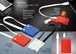 Lovato USB HUB with Detachable Cable 3 USB Ports