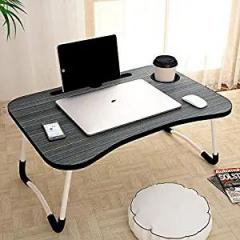 Multipurpose Foldable Laptop Table with Cup Holder, Study Table, Bed Table, Breakfast Table, Foldable and Portable/Ergonomic & Rounded Edges/Non Slip Legs | TR Leptop Tabel
