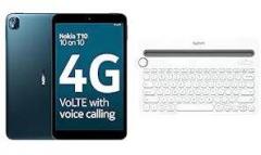 Nokia Tab T10 4GB RAM 64GB Storage with Logitech K480 Wireless Multi Device Keyboard White
