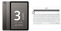 Nokia Tab T21 4GB RAM 64GB Storage with Logitech K480 Wireless Multi Device Keyboard White