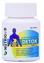 NUTRIGOD DETOX TABLETS FOR BODY AND COLONE CLEANSE, IMPROVE, DIGESTION, GAS, IBS, WEIGHT LOSS, BODY CLEANING AND DETOXIFICATIONS PACK OF 60 AYURVEDIC TABLET