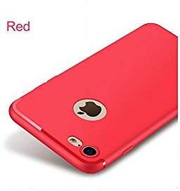 Porche Soft Silicone With Anti Dust Plugs Ultra thin Slim Back Cover Case For Apple iPhone 7 Red
