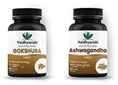 Vaidhyarishi Gokshura and Ashwagandha Immunity Booster 100% Natural Tablets 750mg Tab