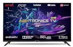 Abhtronics 43 inch (109 cm) D Series (Black) Android Smart Full HD QLED LED TV