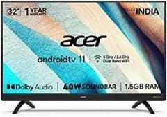 Acer 32 inch (80 cm) S Series AR32AR2841HDSB (Black) Android Smart HD Ready LED TV