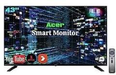 Acer 43 inch (109 cm) DA430 Monitor with Backlight I Streaming, Netflix, YouTube I Media Playback I Wireless Mirroring I Bluetooth 5.0 I HDR 10 I Desktop Mode I Remote Smart IPS Panel Full HD LCD LED TV