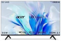 Acer 55 inch (139 cm) Advanced I Series Google AR55GR2851UDFL (Black) Smart 4K Ultra HD LED TV