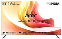 Acer 75 inch (189 cm) I Series AR75AR2851UDFL (Black) Android Smart 4K Ultra HD LED TV