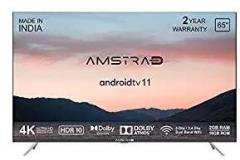 Amstrad 65 inch (164 cm) Official 11 AM65UG11Nxt (Bezel Less Design) Android 4K Ultra HD LED TV