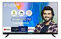 Candes 32 inch (80 cm) (CTPL32EF1S) with Inbuilt Rich & Surround 20W Box Loud Speakers (Black) 2021 Model Smart Android HD Ready LED TV