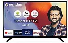 Candes 40 inch (102 cm) (CTPL40E1S001) with Inbuilt Rich & Surround 24W Loud Box Speakers (Black) (2021 Model) Smart Android HD Ready LED TV
