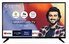 Candes 40 inch (102 cm) (CTPL40E1S) with Inbuilt Rich & Surround 24W Loud Box Speakers (Black) (2021 Model) Smart Android HD Ready LED TV