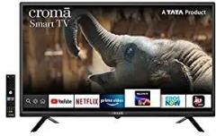 Croma 32 inch (80 cm) Certified EL7370 (Black) (2022 Model) Smart Android HD Ready LED TV