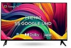 Heim 55 inch (140 cm) Bezel Less Series Google (Black) Smart 4K Ultra HD LED TV
