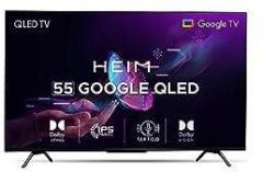 Heim 55 inch (140 cm) Bezel Less Series Google (Black) Smart 4K Ultra HD QLED TV