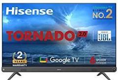 Hisense 50 inch (126 cm) Tornado 2.0 Series Google 50A7H (Metal Gray) Smart 4K Ultra HD LED TV