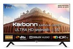 Karbonn 55 inch (140 cm) Karnival Series KJS55ASUHD (Black) Smart Android IPS 4K Ultra HD LED TV