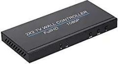Nk bt14 4 Channel Video Wall Controller 2x2 1x3 1x2 1x4 4x1 3x1 2x1 DVI VGA USB Video Proc or 1920 * 1080P 60Hz Wall Splicing Screen EU Plug POPQ HD TV