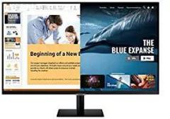 Samsung 27 inch (68.58 cm) Ls27Am500Nwxxl 1920 X 1080 Pixels M5 Monitor with Netflix, YouTube, Prime Video and Apple Streaming (Black) Smart Led Tv