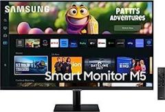 Samsung 27 inch (68.58 cm) M5 FHD Monitor, Mouse & Keyboard Control, apps, IoT Hub, Office 365, Apple Airplay, Dex, Speakers, Remote, Bluetooth (LS27CM500EWXXL, Black) Smart Smart TV