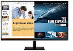 Samsung 27 inch (69 cm) M5 Monitor with Netflix, YouTube, Prime Video and Apple Streaming (LS27AM500NWXXL, Black) Smart TV