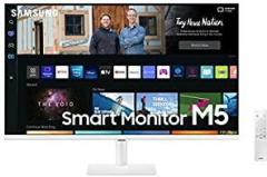 Samsung 32 inch (80.1 cm) M5 FHD Monitor, Speakers, Remote, 1 Billion Color, apps, Samsung Plus, Office 365, Apple Airplay, Samsung Dex, Bluetooth (LS32BM501EWXXL, White) Smart Smart TV