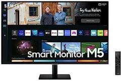 Samsung 32 inch (80.13 cm) 1920 x 1080 Pixels, M5 FHD Monitor, Speakers, Remote, 1 Billion Color, apps, Plus, Office 365, Apple Airplay, Dex, Bluetooth (LS32BM500EWXXL, Black) Smart Smart LED TV