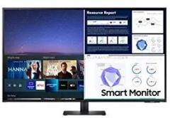 Samsung 43 inch (109.22 cm) h Monitor with Netflix, YouTube, Prime Video and Apple Streaming (LS43AM700UWXXL, Black) Smart 4K TV