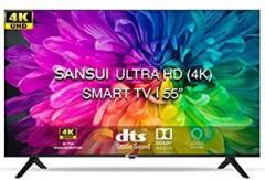 Sansui 55 inch (140 cm) Certified JSW55ASUHD (Mystique Black) (2021 Model) Android 4K Ultra HD LED TV