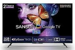 Sansui 75 inch (190 cm) Google JSW75GSUHDFF (Pebble Grey) Smart 4K Ultra HD LED TV