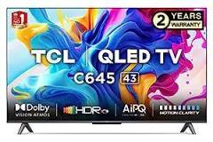 Tcl 43 inch (108 cm) Google 43C645 (Black) Smart 4K Ultra HD QLED TV