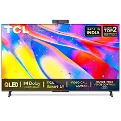 Tcl 50 inch (125.7 cm) Certified 50C725 (Black) (2021 Model) | With Video Call Camera Android Smart 4K Ultra HD QLED TV