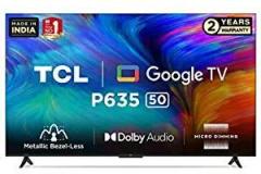 Tcl 50 inch (126 cm) Metallic Bezel Less Series Google 50P635 (Black) Smart 4K Ultra HD LED TV