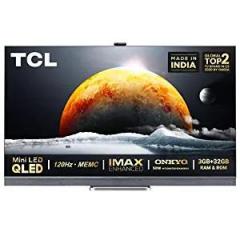 Tcl 55 inch (138.7 cm) Certified 55C825 (Graphite Grey) (2021 Model) | With Mini LED Android 4K Ultra HD QLED TV