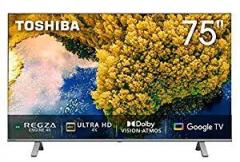 Toshiba 75 inch (189 cm) Bezelless Series Google 75C350LP (Silver) Smart 4K Ultra HD LED TV
