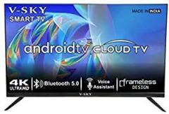 V sky 43 inch (108 cm) Cloud with Voice Remote and Bluetooth 43EKU7900 (Black) Smart Android 4K Ultra HD LED TV