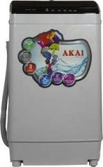 Akai 7.5/7.5 kg AKFW 7500GY Fully Automatic Top Load Washer with Dryer (Grey)