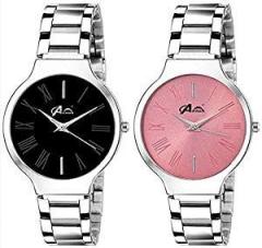 Acnos Analogue Women's Watch Multicolour Dial Silver Colored Strap