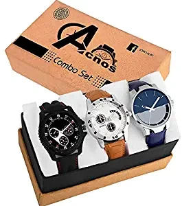 Chronograph Design only Multi Analogue Combo Watches for Men Pack of 3