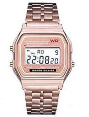Acnos Premium Brand Digital Rosegold Vintage Square Dial Unisex WR70ist Watch for Men Women Pack of 1 WR70 ROSEGOLD