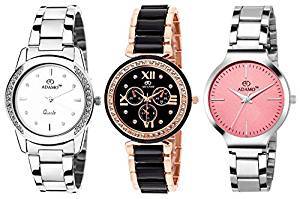 ADAMO Designer Women's Combo Wrist Watch 325 806 816