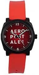 Aeropostale Unisex Wrist Watch Brass Printed Dial & Orange Rubber Straps Analogue Watch