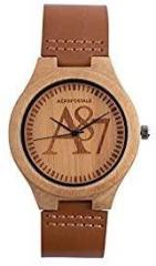 Aeropostale Unisex Wrist Watch Patterned Dial & Leather Straps Analogue Watch