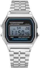 AGFABS Vintage Digital Square Dial Unisex Wrist Watch Silver