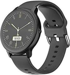 Ambrane FitShot Sphere Smartwatch with 450 Nits Brightness LucidDisplay , 7 Days Battery, SpO2, 24*7 Heart Monitoring, Steps, Calories, REM Sleep Tracking, 17 Sports Mode, IP68 Water Resistant Raven Black