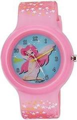 Analog Children Watch Multi Colour Dial Pink Colored Strap