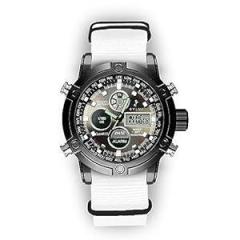 Analog Digital Casual Multi Functional Dual Time Watch for Men & Boys | Watch for Men Under 1000 | Iconic Men's Watch with Fabric NATO Strap